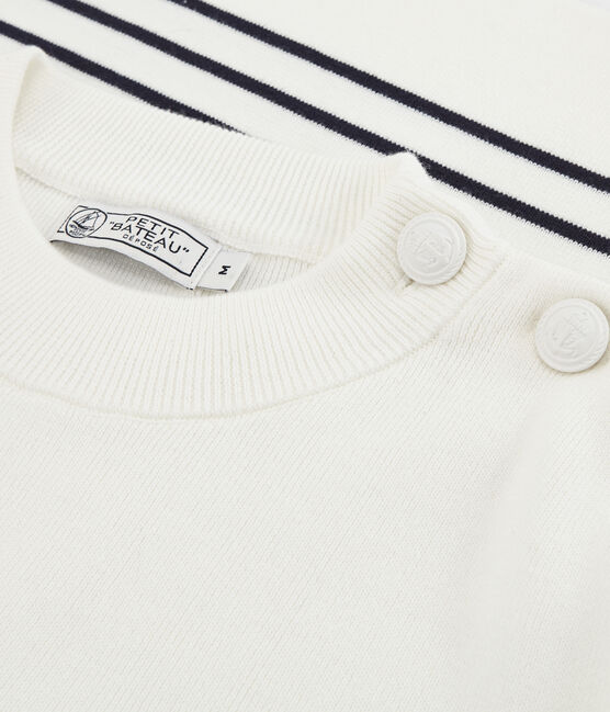 Men's Sailor Pullover MARSHMALLOW white/SMOKING blue