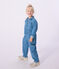 Children's long cotton jumpsuit DENIM CLAIR blue