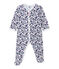 Baby girl's print sleepsuit ECUME white/MULTICO white