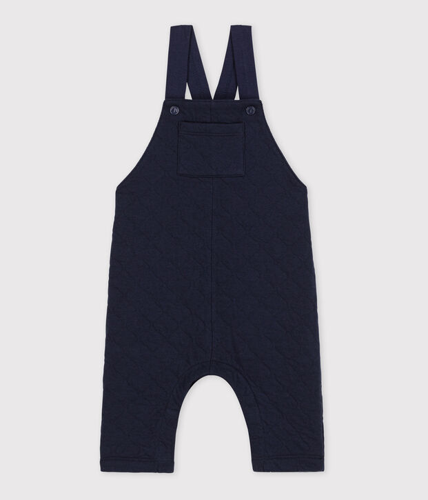 Babies' Long Quilted Tube-Knit Dungarees SMOKING