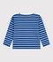 Children's stripy cotton Breton top blue/blue