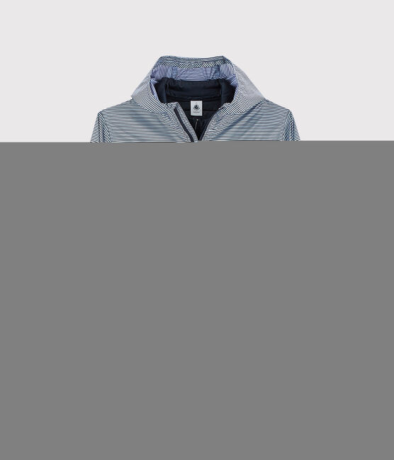 Women's 3 in 1 windbreaker made from recycled materials SMOKING blue/MARSHMALLOW white