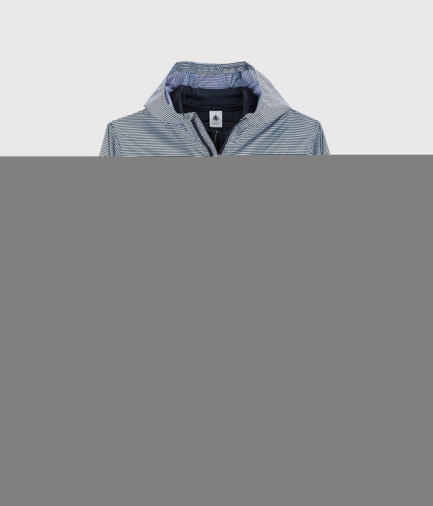 Women's 3 in 1 windbreaker made from recycled materials blue/white