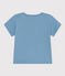 Babies' Plain Short-Sleeved Jersey T-Shirt AZUL blue