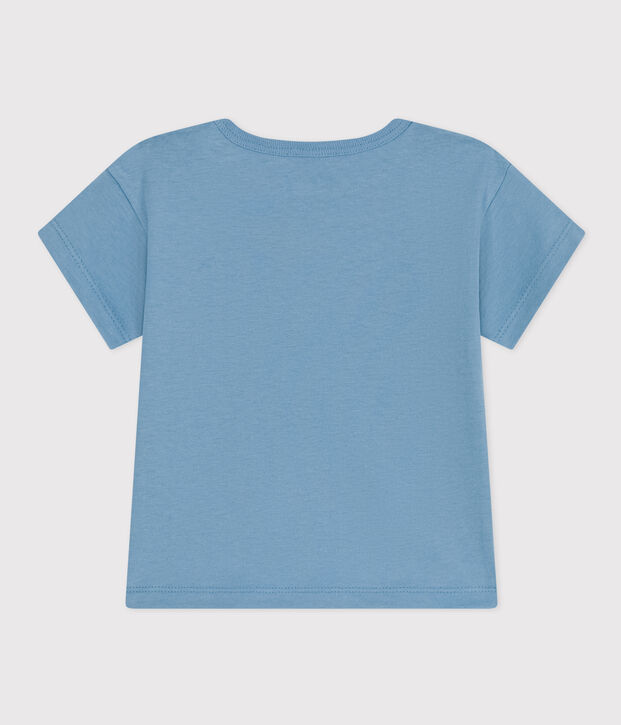 Babies' Plain Short-Sleeved Jersey T-Shirt blue