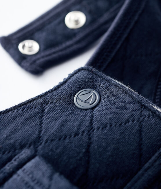 Babies' Quilted Dungarees SMOKING blue
