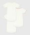 Pack of babies' short-sleeved plain cotton bodies variante 1