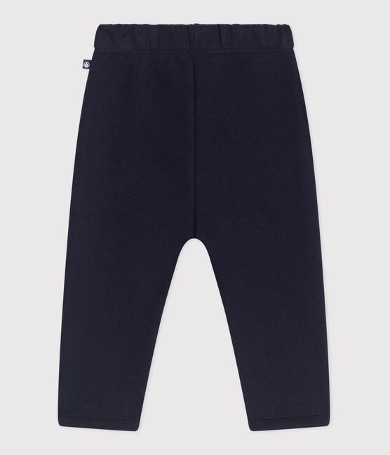 Babies' jogging bottoms in plain cotton SOIR blue