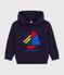 Children's cotton hoodie with a boat motif SMOKING