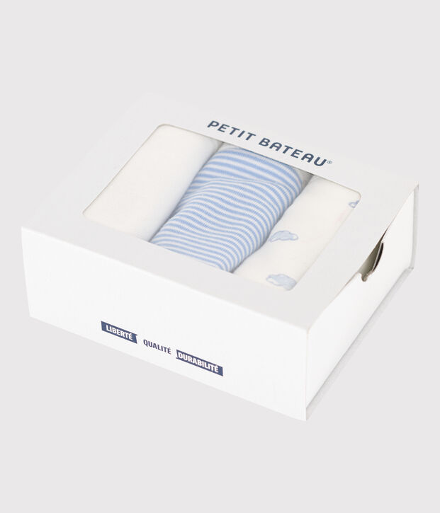 Printed Cotton Bibs - Pack of 3 multicolor