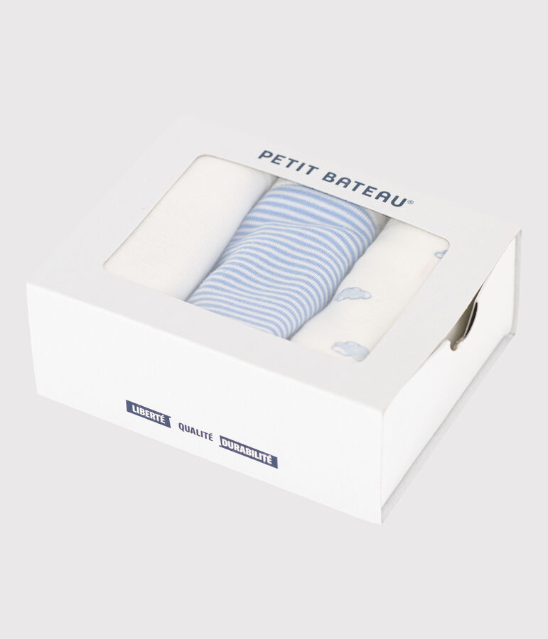 Printed Cotton Bibs - Pack of 3 multicolor