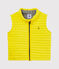 Baby boys' jacket in quilted tube knit JAUNE yellow