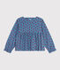 Children's long-sleeved printed corduroy blouse
