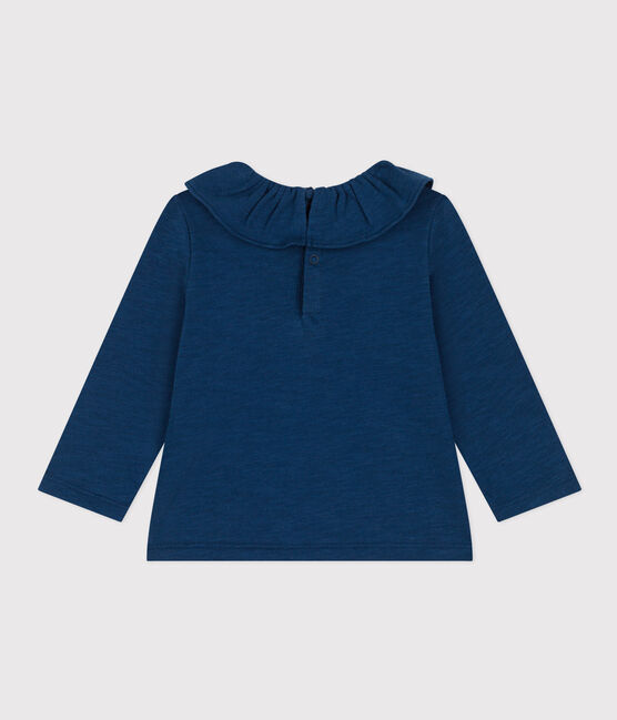 Babies' Long-Sleeved Slub Jersey Blouse INCOGNITO blue
