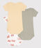 Babies' Short-Sleeved Cotton Bodysuits - 3-Pack variante 1