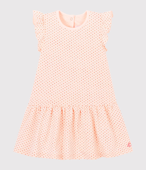 Baby girl's sleeveless knit dress pink/pink