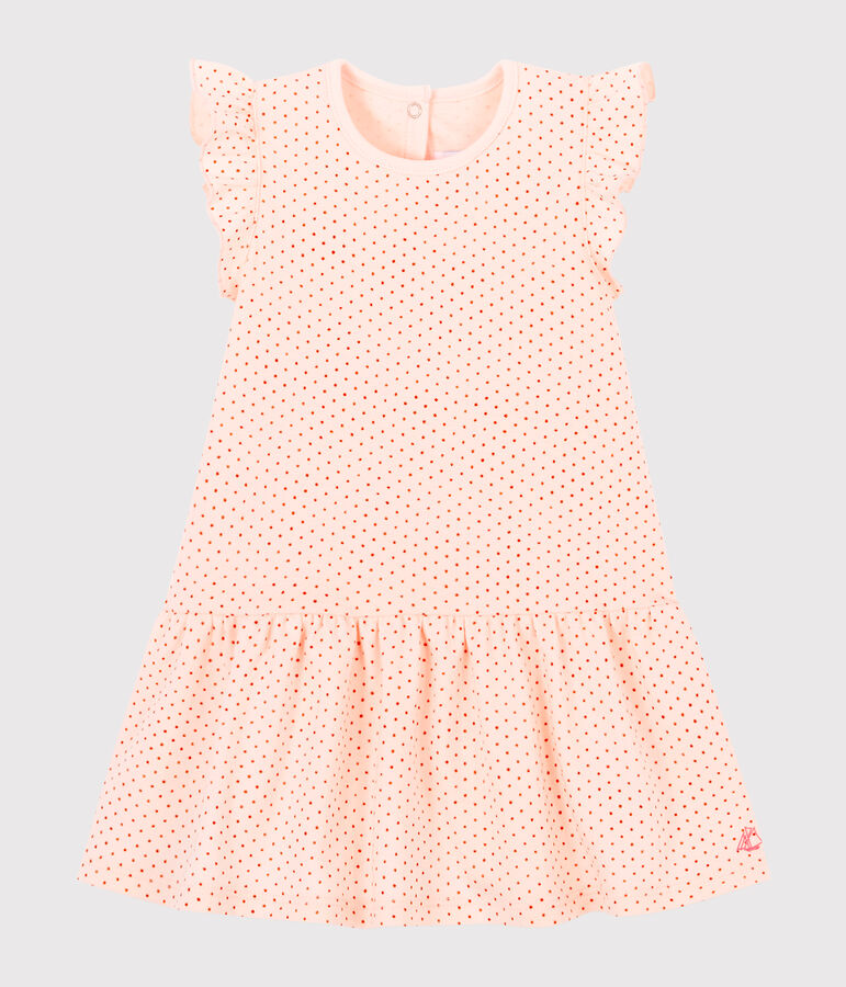 Baby girl's sleeveless knit dress pink/pink