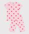 Children's heart print cotton capri pyjamas MARQUISE /PEACHY