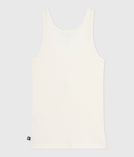 Women's lightweight wool and cotton blend tank top MILK Ecru