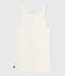 Women's lightweight wool and cotton blend tank top MILK Ecru