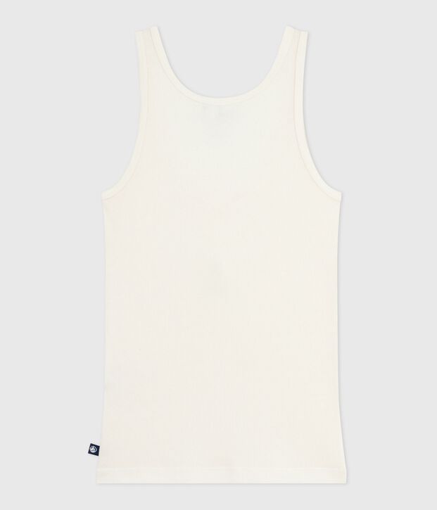 Women's lightweight wool and cotton blend tank top MILK