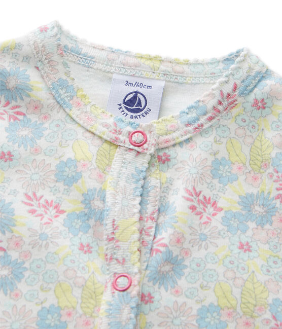 Baby girls' printed cardigan ECUME white/MULTICO white