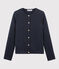 Women's Quilted Tube Knit Cardigan SMOKING blue