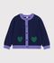 Children's plain wool and cotton cardigan SOIR
