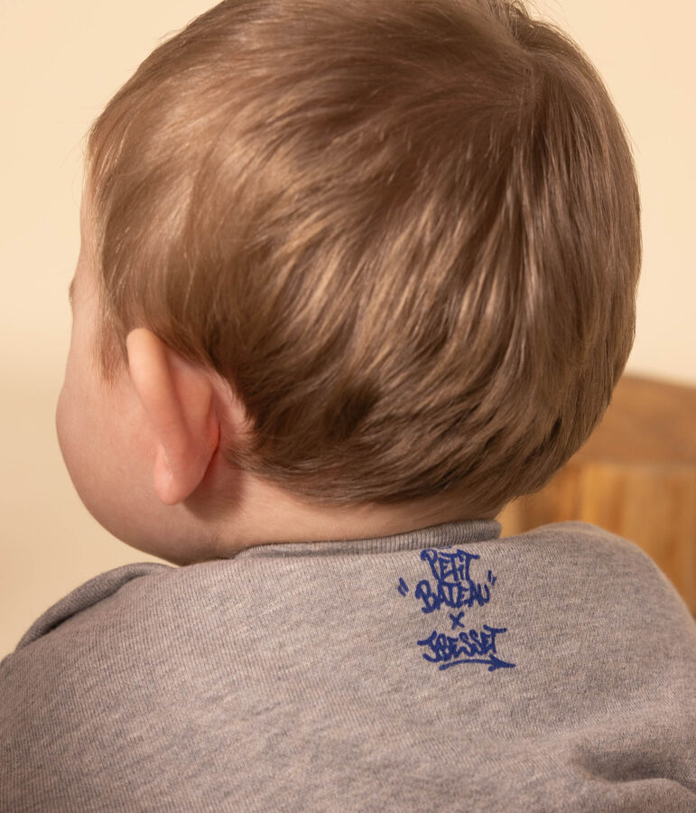 Babies' Fleece Sweatshirt CHATON CHINE grey