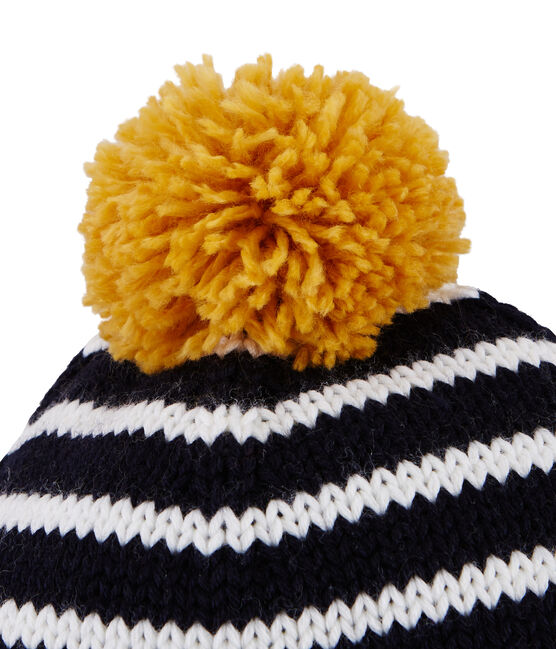 Boys' Woolly Hat SMOKING blue/MARSHMALLOW white
