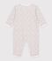 Baby footless cotton pyjamas with floral print white/multicolor