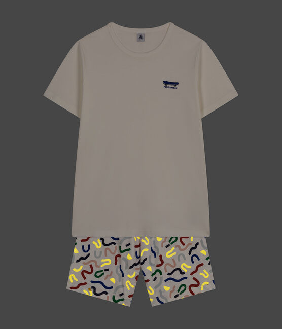Junior Short Cotton Pyjamas MARSHMALLOW white/MULTICO white