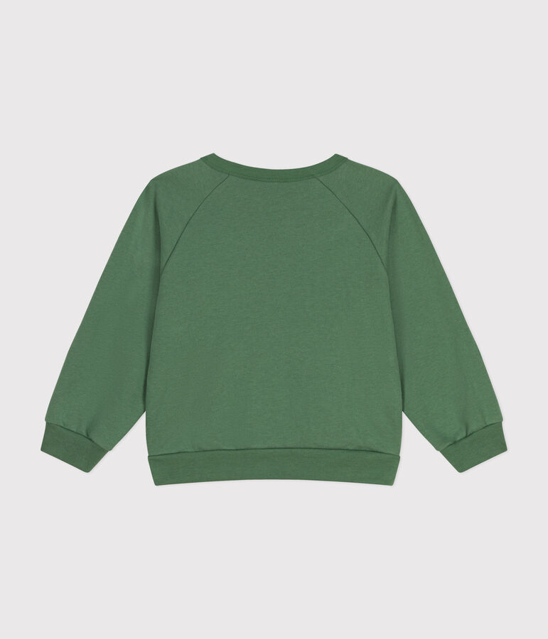 Boys' fleece sweatshirt PALMERAIE green