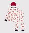 Children's cotton firefighter costume pyjamas white/multicolor