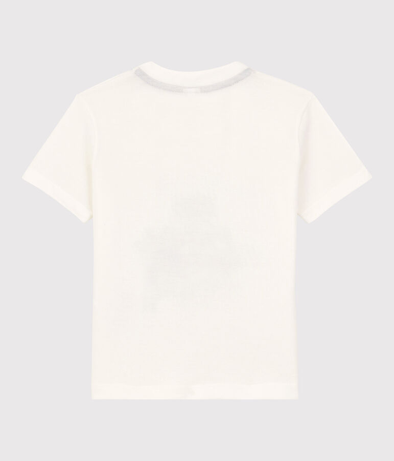 Boys' Short-Sleeved Jersey T-Shirt MARSHMALLOW white