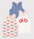 Boys' Bike Themed Cotton Vests - 3-Pack