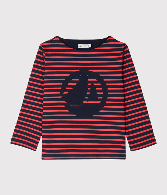 Women's Sailor Top SMOKING blue/SIGNAL red