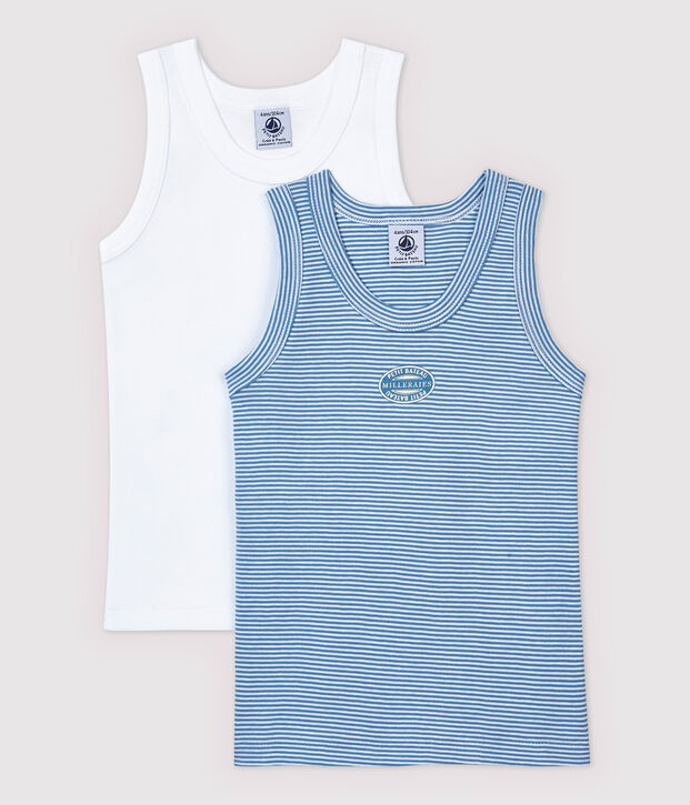 Boys' Organic Cotton Vests - 2-Pack multicolor