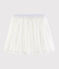 Girls' Glittery Tulle Skirt MARSHMALLOW white/ARGENT grey
