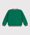 Boys' varsity jacket in fleece and sherpa JARDIN green