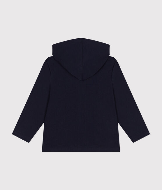Boys' Cotton Rib Zip-Up Hoodie SMOKING blue