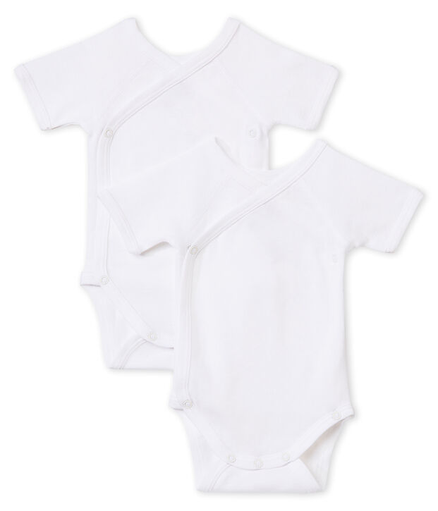 Unisex Babies' Short-Sleeved Newborn Bodysuit - Set of 2 multicolor