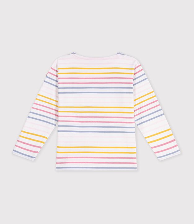 Children's cotton Breton top white/multicolor