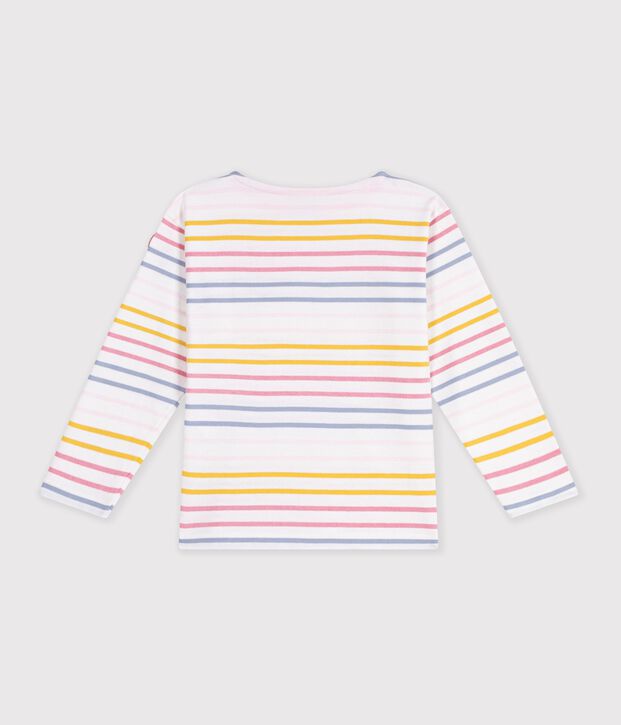 Children's cotton Breton top white/multicolor