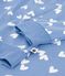 Women's heart print cotton pyjamas blue/white