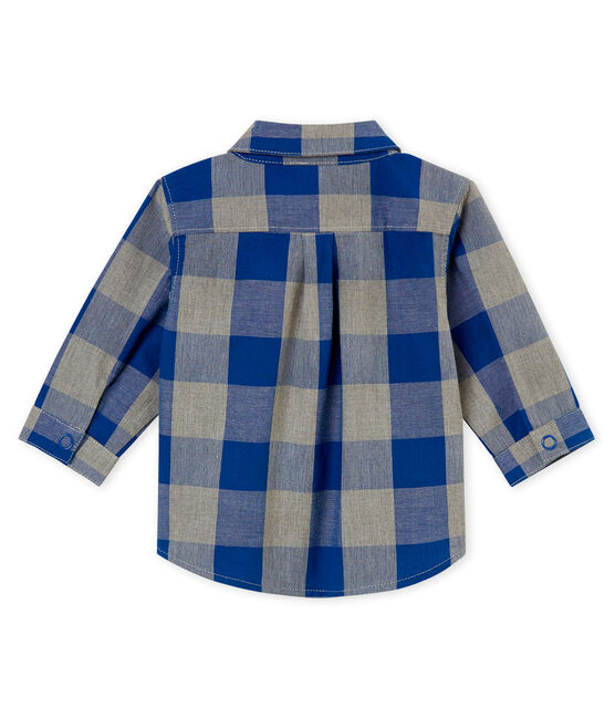 Baby boy's checked shirt LIMOGES blue/MULTICO white