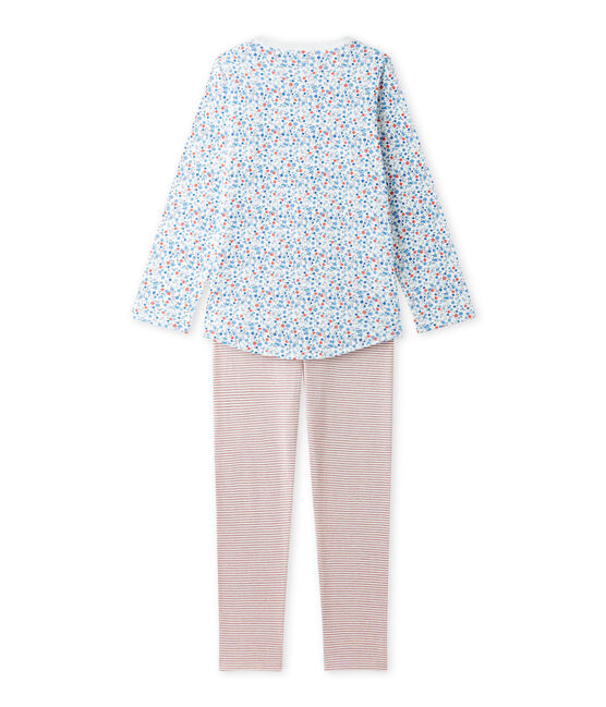 Girl's little flower print pyjamas LAIT white/MULTICO white