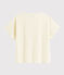 Girls' printed T-shirt MARSHMALLOW white/BOUDOR yellow