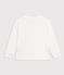 Children's long-sleeved plain cotton T-shirt white