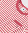 Babies' Short-Sleeved Striped Slub Jersey T-Shirt PAPI pink/AVALANCHE beige